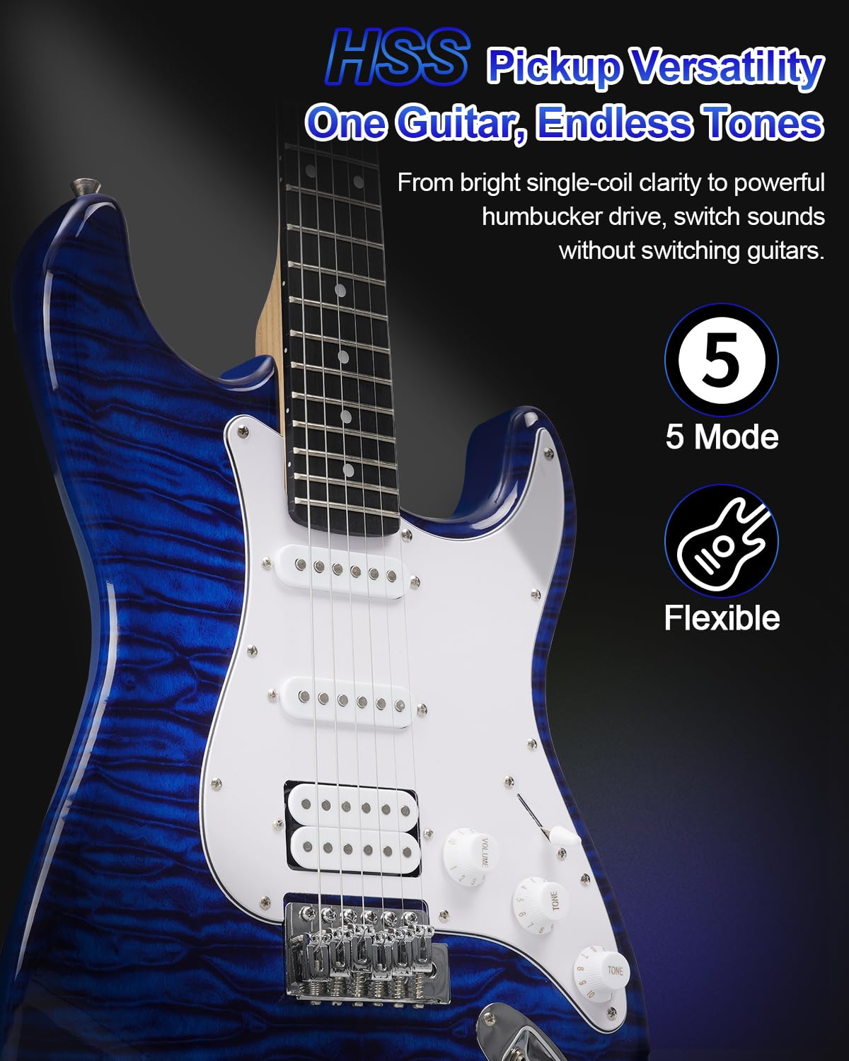 Amazon | Umelody エレキギター初心者セット STタイプ HSS 5WAY フル